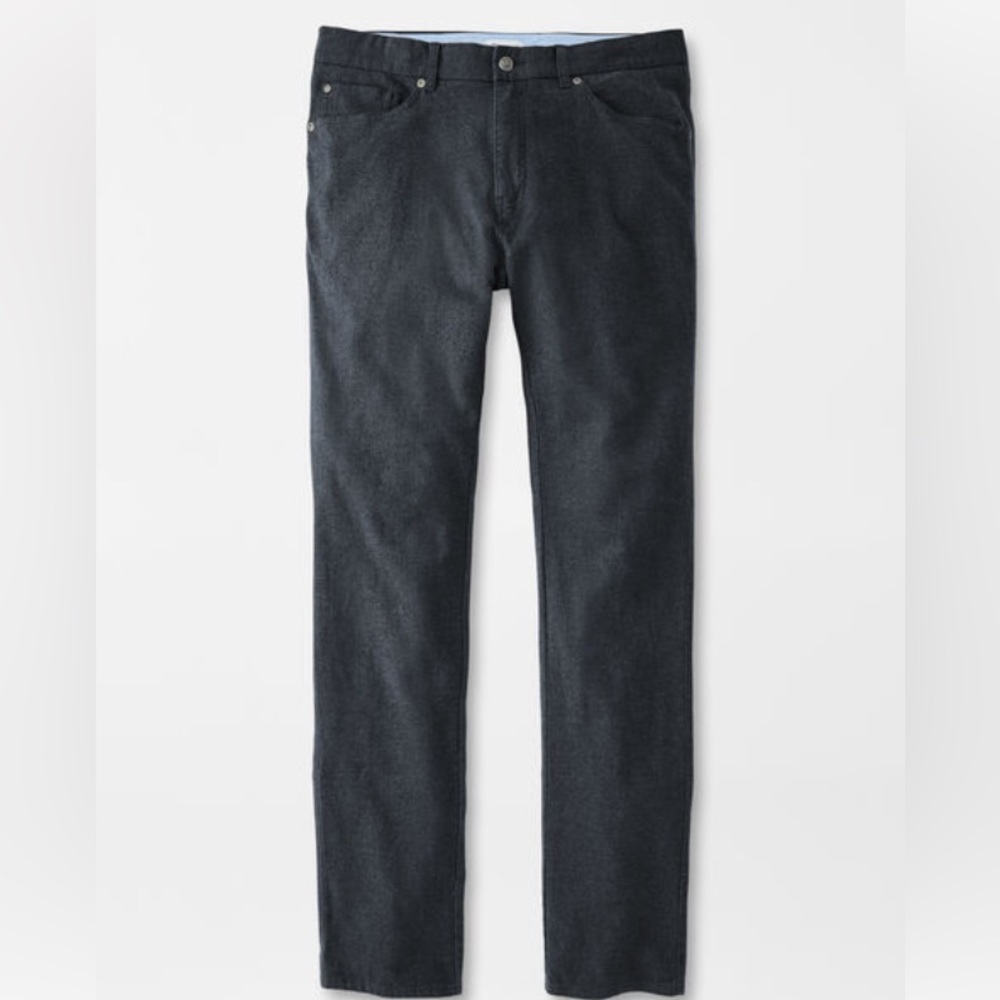 Peter Millar Cotton Flannel Pants. The color is Navy
